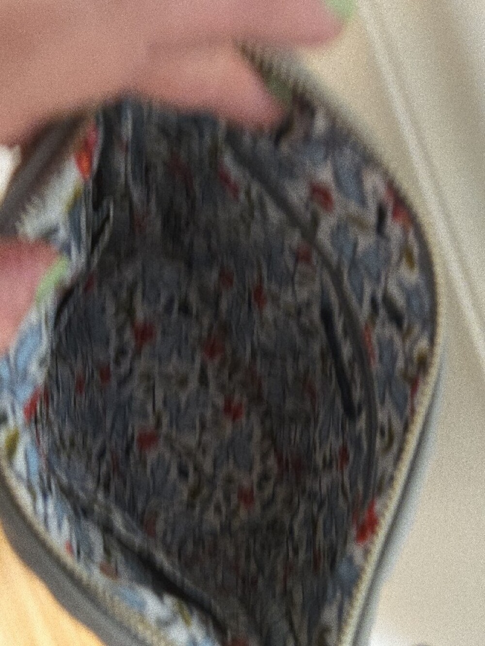 Vera Bradley Quilted Gray Crossbody with Red Floral Embroidery - Picture 9 of 9